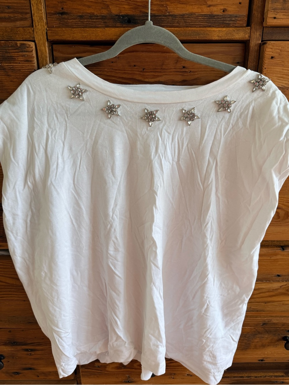 FARM Rio White Embellished Star Detail Women’s Top